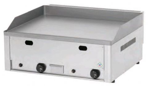 Plancha professionnelle gaz lisse 2 zones REDFOX